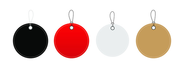 Set of sale tags and labels, template shopping labels. Realistic discount tags for sale promotion. Vector illustration.  