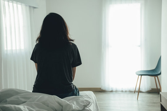 panic attacks alone young woman sad fear stressful depressed emotion.crying begging help.stop abusing domestic violence,person with health anxiety,people bad frustrated exhausted feeling down