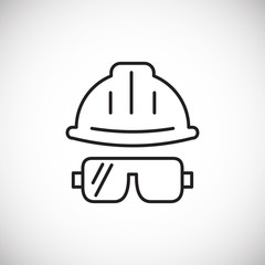 Construction related outline icon on background for graphic and web design. Creative illustration concept symbol for web or mobile app