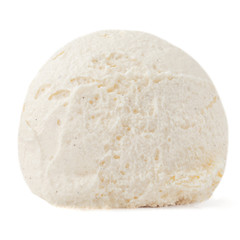 Fototapeta na wymiar Scoop of Vanilla ice cream isolated on white background. Ball of White Ice-Cream macro