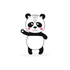 Isolated cute panda character