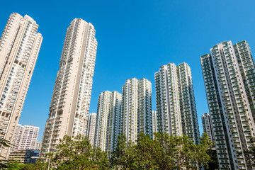 Fototapeta na wymiar high rise apartment buildings, residential real estate,