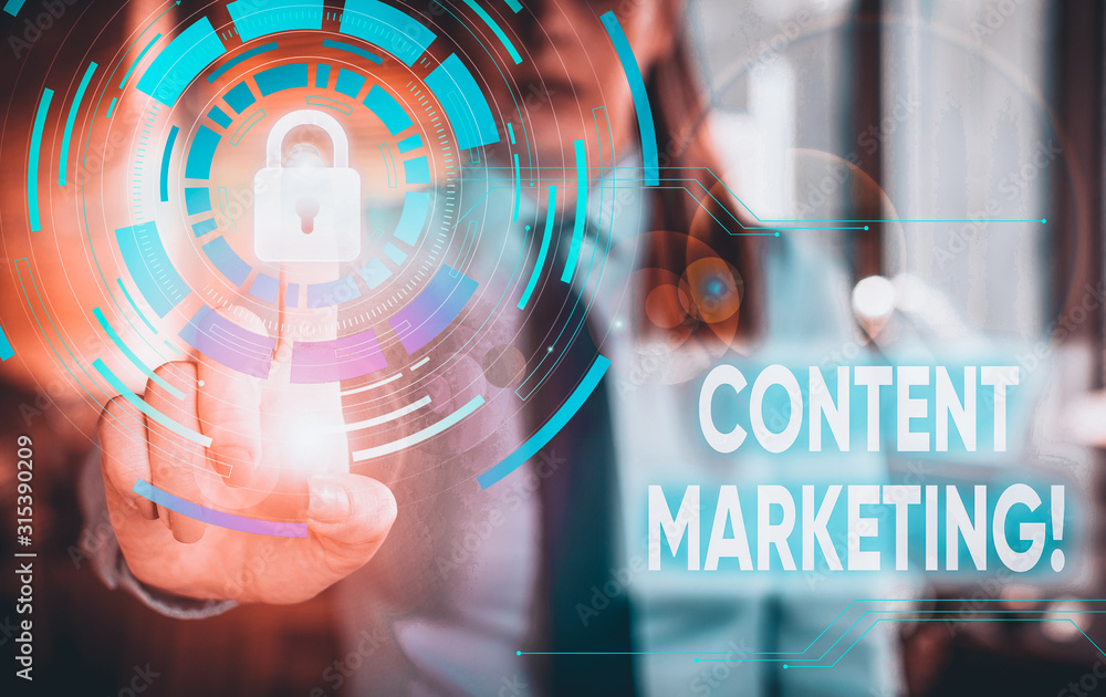 Poster conceptual hand writing showing content marketing. concept meaning involves creation and sharing of 