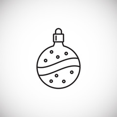 Christmas related toy icon outline on background for graphic and web design. Creative illustration concept symbol for web or mobile app