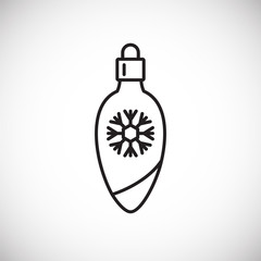 Christmas related toy icon outline on background for graphic and web design. Creative illustration concept symbol for web or mobile app