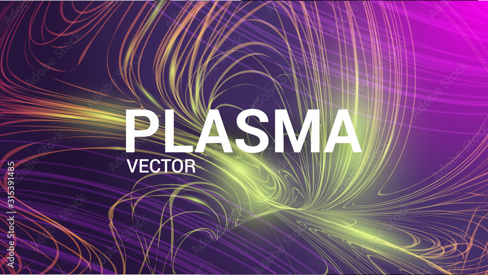 Poster bright abstract futuristic background. vector graphics. luminous neon neural network. the effect of 