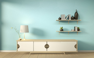 Mock up Mint modern style - empty room interior - minimal design. 3d rendering
