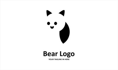 The flat bear logo concept is perfect for business, technology, contractor and housing symbols, health,sport, restaurants, education