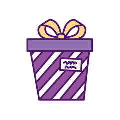 Gift design, happy birthday celebration decoration party festive and surprise theme Vector illustration