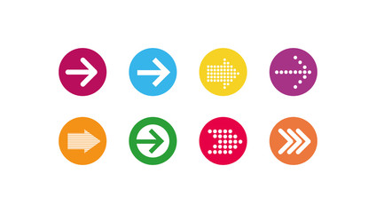 Isolated arrows icon set vector design
