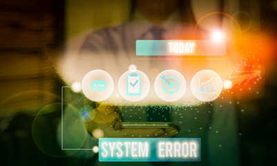 Handwriting text writing System Error. Conceptual photo instruction that is not recognized by an operating system