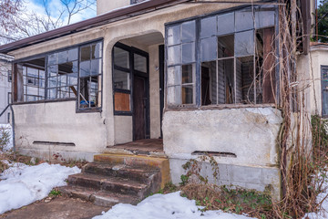 An Old House in Disrepair in Vancouver, Canada.