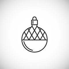 Christmas related toy icon outline on background for graphic and web design. Creative illustration concept symbol for web or mobile app