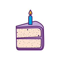 cake design, Happy birthday card celebration decoration surprise party anniversay and invitation theme Vector illustration