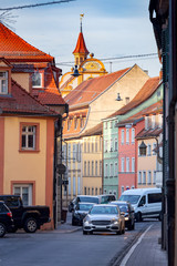 Fototapeta na wymiar Bamberg. Old city street.