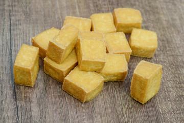 Tofu Puff isolated on white