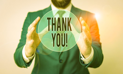 Handwriting text writing Thank You. Conceptual photo polite expression used when acknowledging gift...