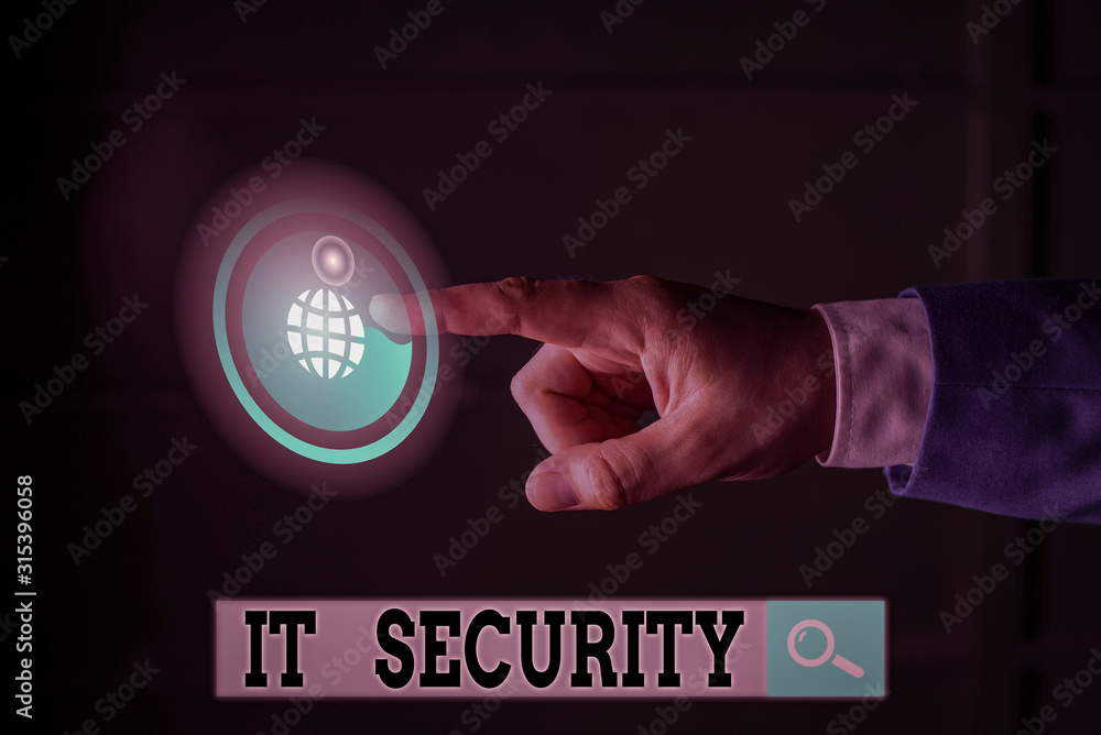 Poster handwriting text writing it security. conceptual photo protection of data or digital asset against u