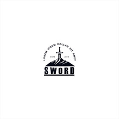 Sword Logo Design Vector Illustration Template Idea