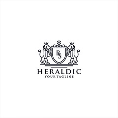 Heraldic logo design template inspiration