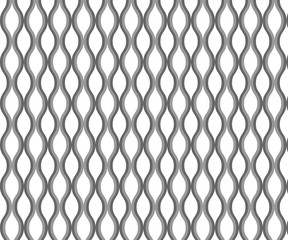 Naklejka premium Repeating wavy line vector pattern, Gray lines