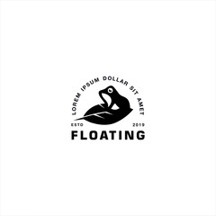 Floating Frog Logo design template