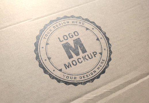 Logo Mockup on Cardboard