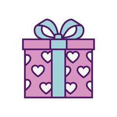 Gift design, happy birthday celebration decoration party festive and surprise theme Vector illustration