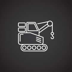 Construction related outline icon on background for graphic and web design. Creative illustration concept symbol for web or mobile app