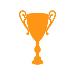 Trophy icons on white background. Champions cup logo. Vector illustration.