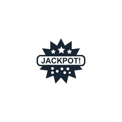 Jackpot creative icon. From Casino icons collection. Isolated Jackpot sign on white background