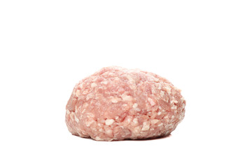 Tasty minced meat isolated on white background