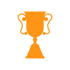 Trophy icons on white background. Champions cup logo. Vector illustration.