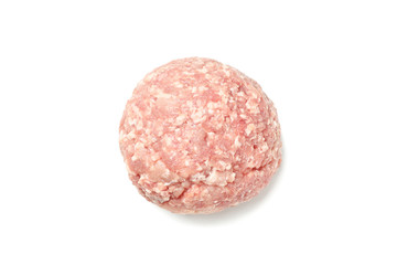 Tasty minced meat isolated on white background