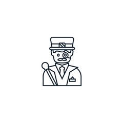 rich man creative icon. From Casino icons collection. Isolated rich man sign on white background