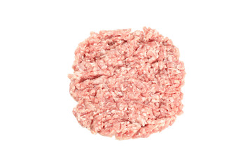 Tasty minced meat isolated on white background