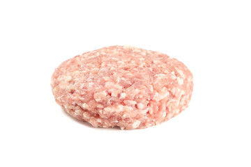 Tasty minced meat isolated on white background