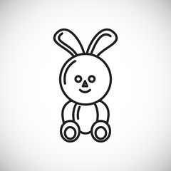 Christmas related toy icon outline on background for graphic and web design. Creative illustration concept symbol for web or mobile app