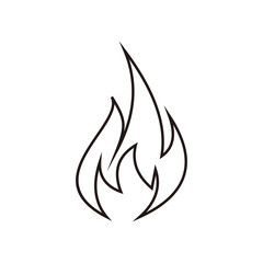 Fire vector icon illustration sign