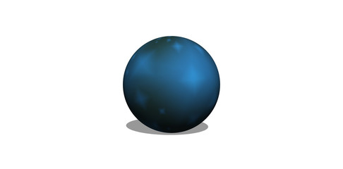 blue ball on white background