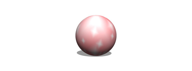 pink ball isolated on white background