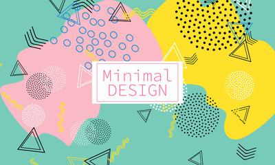 Memphis. 90s pattern. Geometric shapes. Vector