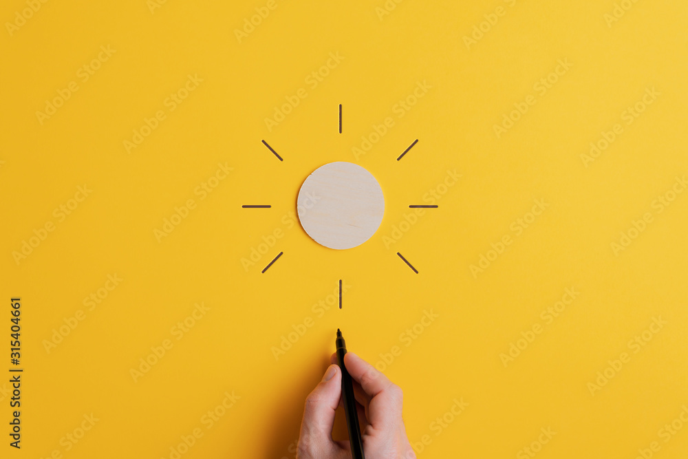Wall mural conceptual image of positivity and optimism