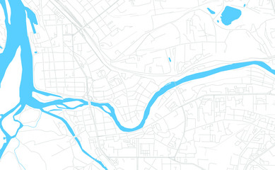 Ulan-Ude, Russia bright vector map