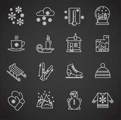 Winter related icon on background for graphic and web design. Simple illustration. Internet concept symbol for website button or mobile app
