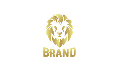 Fototapeta premium Golden Lion mascot logo for sale.