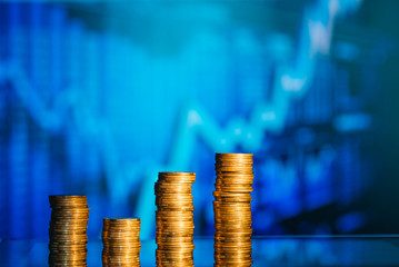 Sales dynamics and growth concept . Mixed media. dynamics of price growth