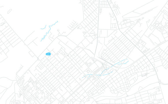 Nalchik, Russia bright vector map