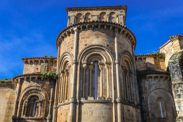 Close up on a apse of Santa Juliana Church and monastery in Santillana del Mar town, Spain