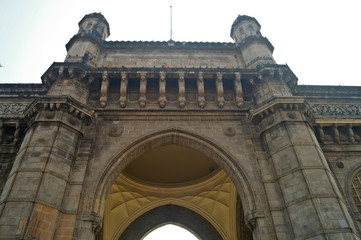 Fototapeta na wymiar Gateway Of India, January 12, 2020. Monument landmark and a famous tourist place in Mumbai, Maharashtra, India.